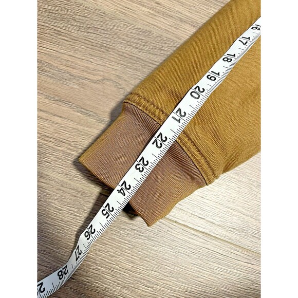 CAT Caterpillar Workwear Duck Canvas Sherpa Lined Hooded Jacket MENS S Brown - Picture 14 of 14